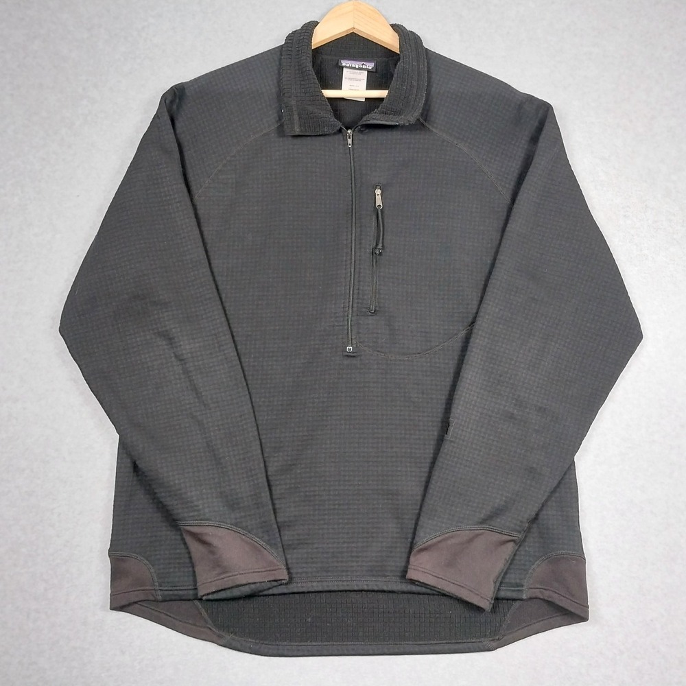 Patagonia Jacket Mens XL Black R1 Alpha Flash Pullover MARS Made In USA 19012
